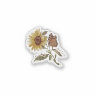 Adesivo Sunflower Butterfly Sticker, Grounded Roots Decal