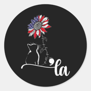 Adesivo Sunflower Cat Comma La Kamala Harris Para Presiden