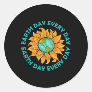 Adesivo Sunflower Earth Day Todo Dia Planeta Terra Fluxo d