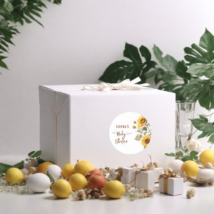Adesivo Sunflower Elegant Boho Floral Chá de fraldas