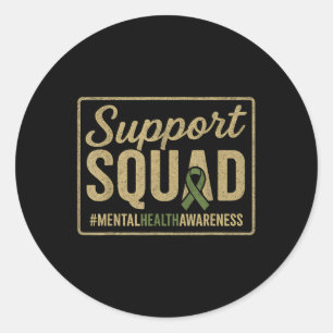 Adesivo Sunflower Hair Tea Support Squad Mental Health Awa