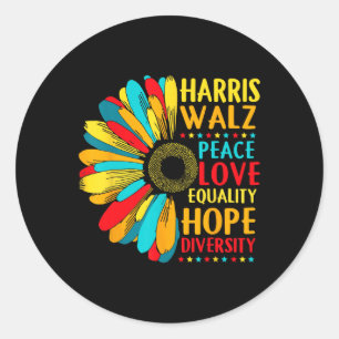 Adesivo Sunflower Harris-whimer 2024 Peace Lgbt Harris-w