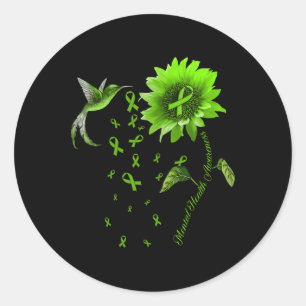 Adesivo Sunflower Humingbird Green Ribbon Health A