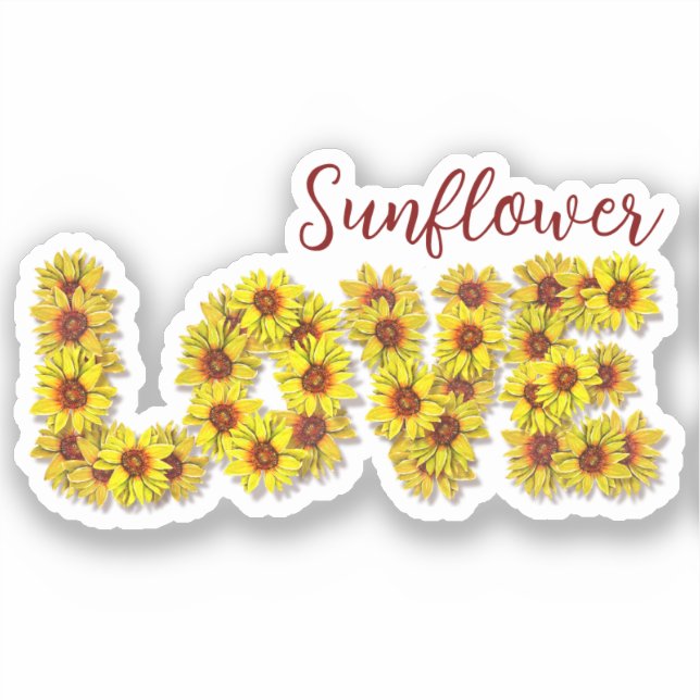 Adesivo Sunflower Love Vinyl Sticker (Frente)