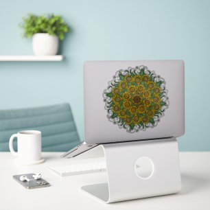 Adesivo Sunflower Mandala Nature Lover Girassóis Floral