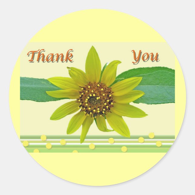 Adesivo Sunflower Obrigado Sticker (Frente)