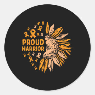 Adesivo Sunflower Orange Ribbon Proud Guerreiro Leucemia A