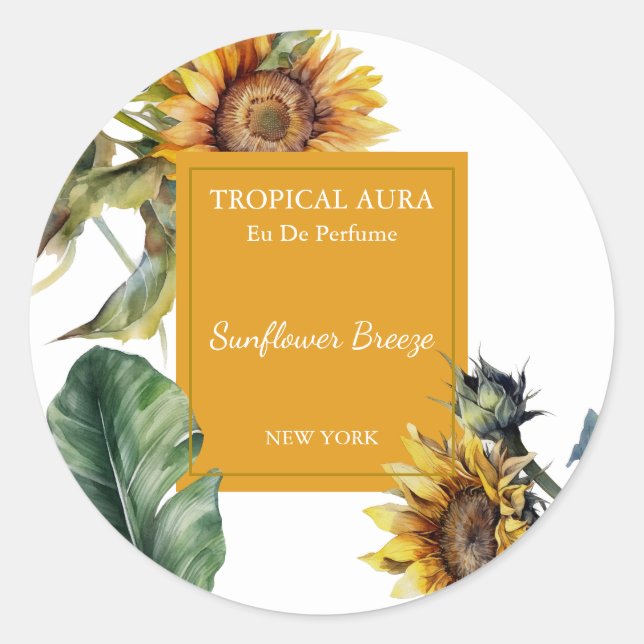 Adesivo Sunflower Perfume Label (Frente)