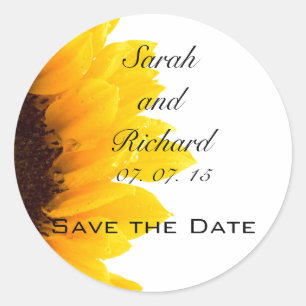 Adesivo Sunflower Save the Date Stickers