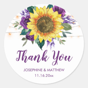 Adesivo Sunflower String Luzes Puro Floral Obrigado