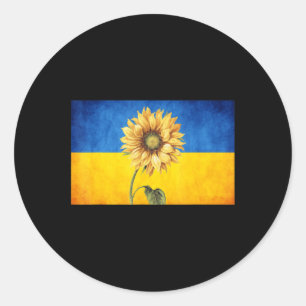 Adesivo Sunflower Ucrânia Flag Ucraniano Vintage Stand Wit