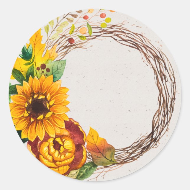 Adesivo Sunflower Wreath (Frente)