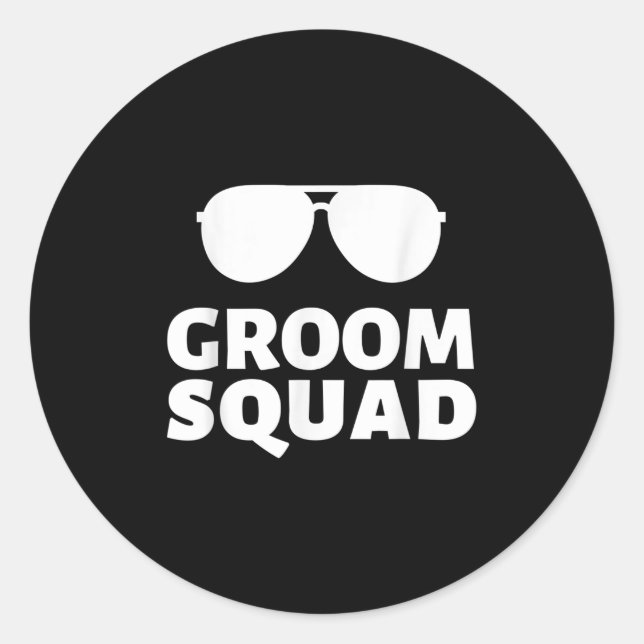 Adesivo Sungles Groom Squad Engraçado Solteiro De Tripulaç (Frente)