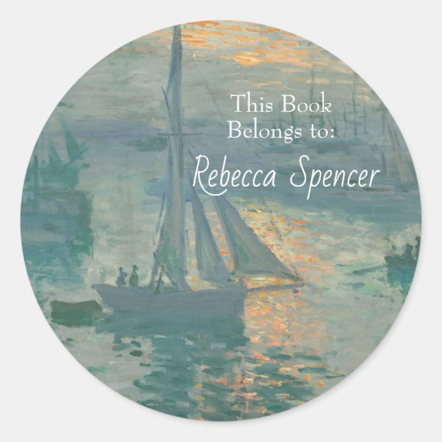 Adesivo Sunrise (Marine) por Claude Monet (Frente)