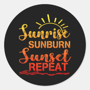 Adesivo Sunrise Sunset Repetir Retro Verão