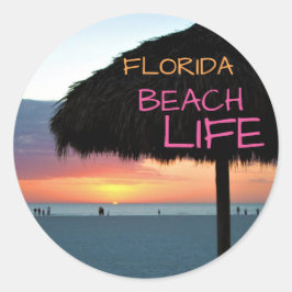 Adesivo Sunset na praia da Flórida Branca