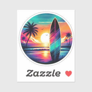 Adesivo Sunset Surfboard Vibes