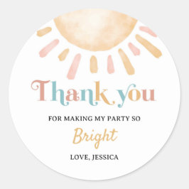 Adesivo Sunshine Boho Sun Festa de aniversário