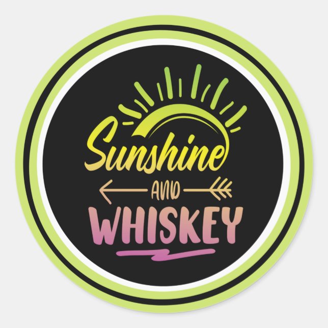 Adesivo Sunshine e Whiskey Sticker (Frente)