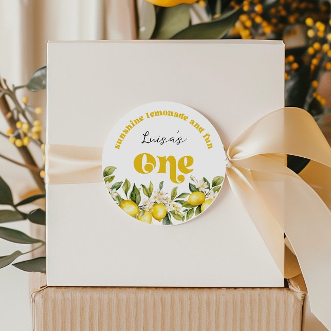 Adesivo Sunshine Lemonade primeiro aniversario (Criador carregado)