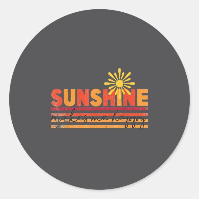 Adesivo Sunshine Makes Me Happy Insrational Sitive Motivat (Frente)