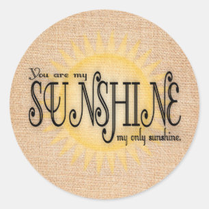 Adesivo Sunshine no Burlap