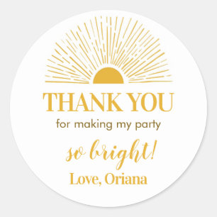 Adesivo Sunshine Sticker Rotula Chá de fraldas de Aniversá