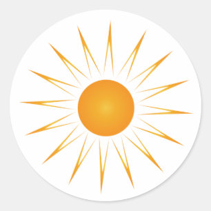 Adesivo Sunshine - Sun Classic Round Sticker