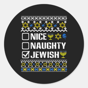 Adesivo Suor judeu e travesso Hanukkah Chanukah
