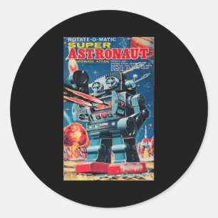 Adesivo Super Astronauta Robô Antigo Brinquedo Japonês
