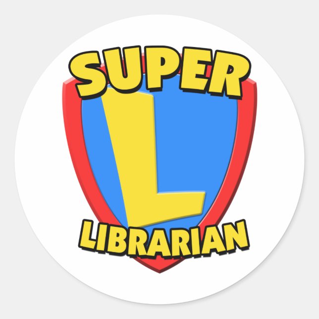 Adesivo Super Bibliotecário (Frente)