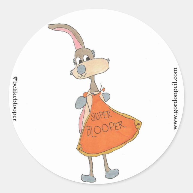 Adesivo Super Blooper Classic Round Sticker (Frente)