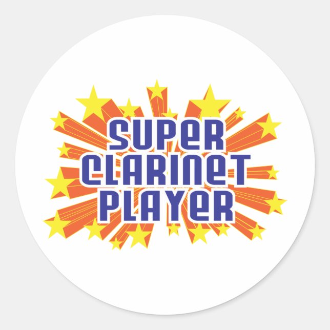 Adesivo Super Clarinet Player (Frente)