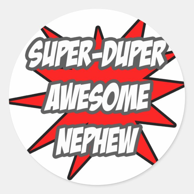 Adesivo Super Duper Incrível Sobrinho (Frente)