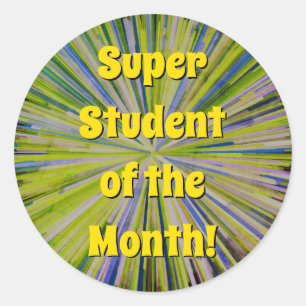 Adesivo "Super Estudante do Mês!"