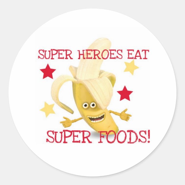 Adesivo Super Heroes EAT Super Comidas (Frente)