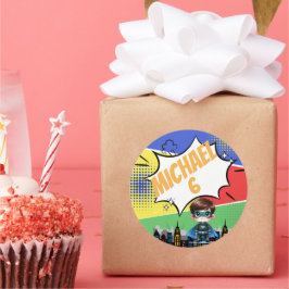 Adesivo Super-herói Birthday