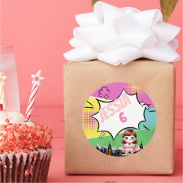 Adesivo Super-herói Birthday