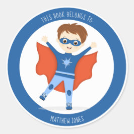 Adesivo Super-herói Este Livro Pertence