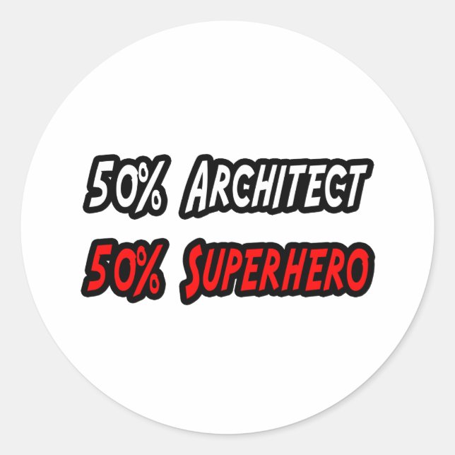Adesivo Super-herói Metade Arquiteto (Frente)