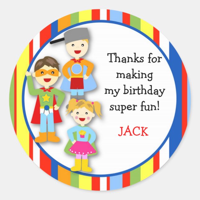 Adesivo Super Herói Selo do Super Herói (Frente)