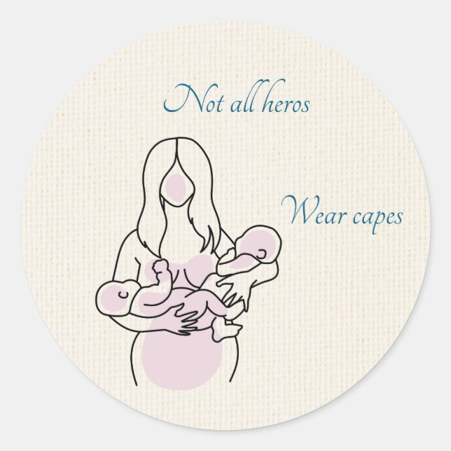 Adesivo Super-herói Twin Mãe (Frente)