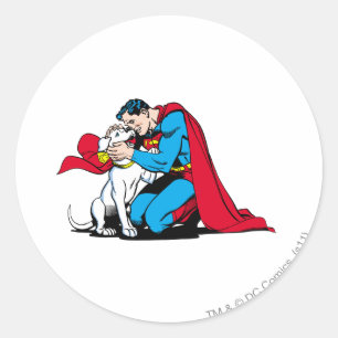 Adesivo Super-Homem e Krypto