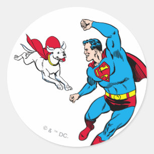 Adesivo Super-homem e Krypto 2