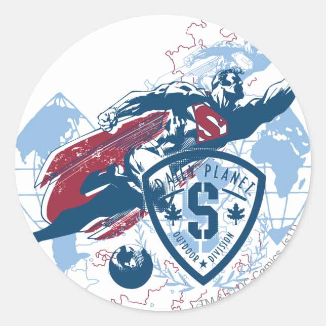 Adesivo Super-Homem e Mapa (Frente)