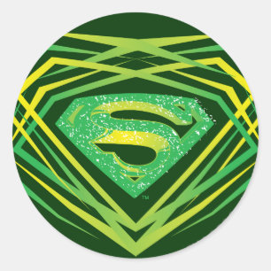 Adesivo Super-Homem Estilizado  Logotipo decorativo verde