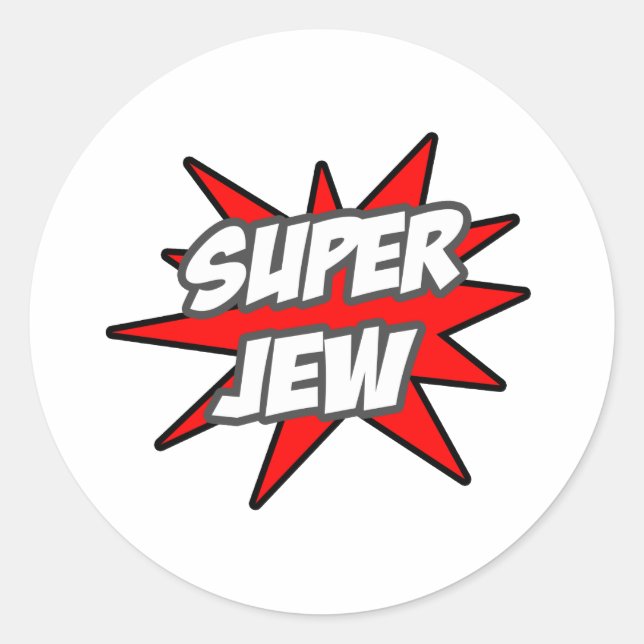 Adesivo Super judeu (Frente)