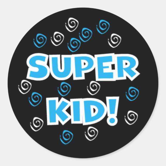 Adesivo Super Kid Blue e Black Stickers (Frente)