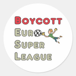 Adesivo Super Liga Europeia de Boicote