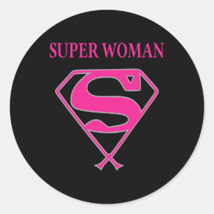Adesivo Super Mulher (Consciência do Cancer da Mama)